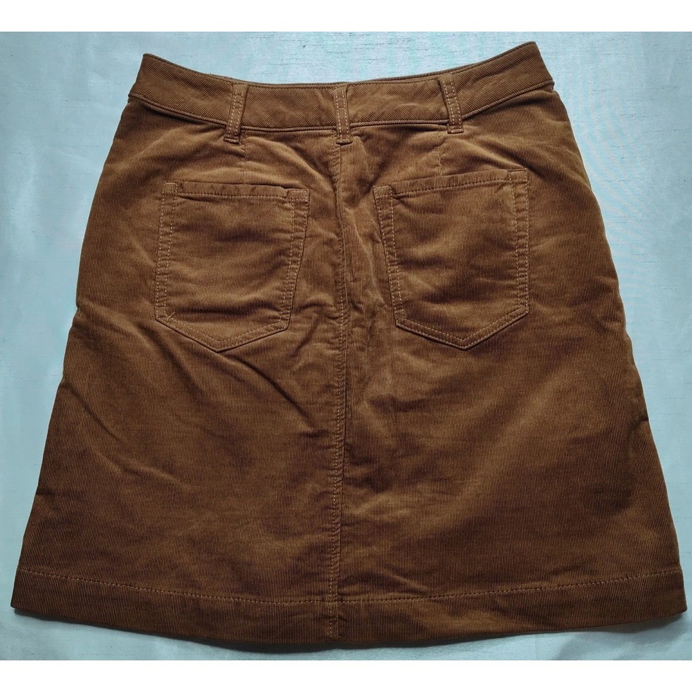 CABI Women Size 4 Brown Button Front 18.5" Corduroy Skirt EUC - Picture 4 of 14